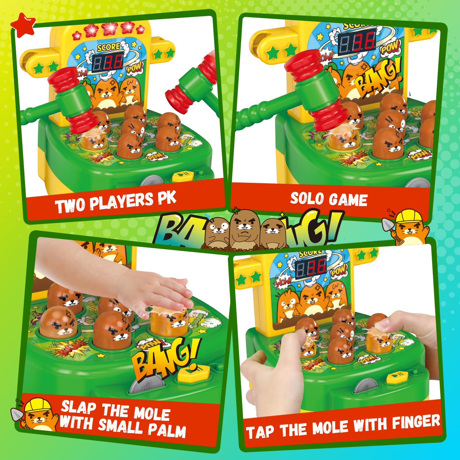 Durable ABS+PP with smooth edges keeps kids safe during lively play