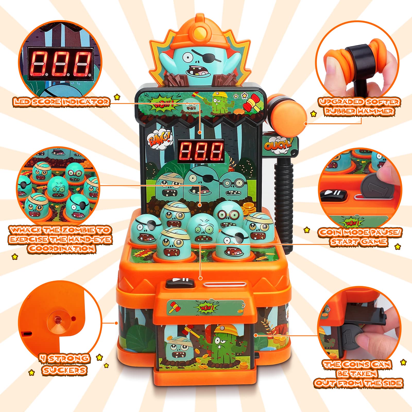Amoyasite seven zombie figures add playful theme for engaging play