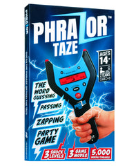 Amped Gamez PhraZor Taze front view with LED lights ready for party play