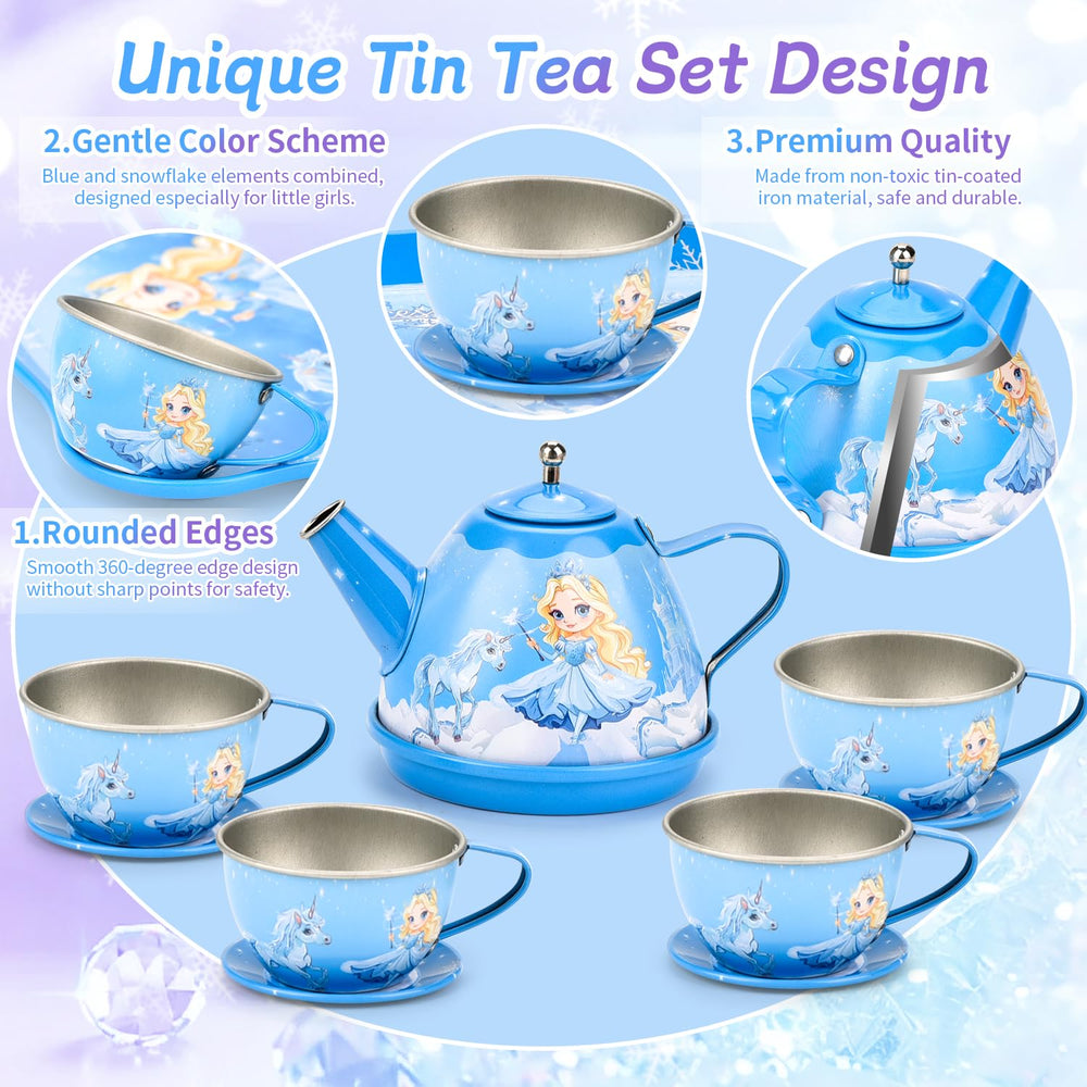 Amplov princess tea set saucers for delicate, shareable playtime