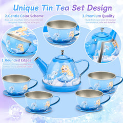 Amplov princess tea set saucers for delicate, shareable playtime