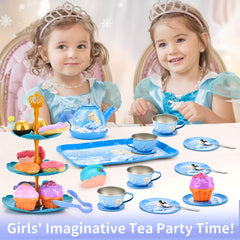Amplov tea set spoons enhance pretend dining with friends