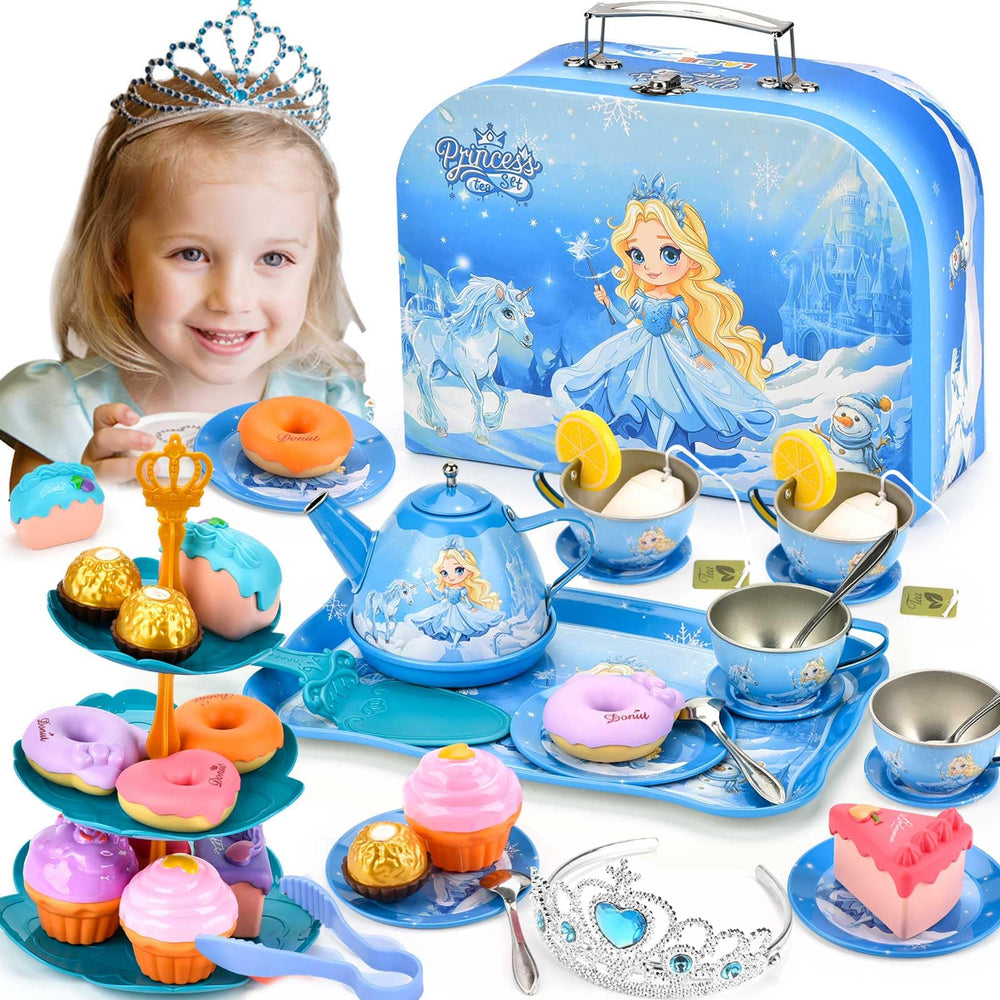 Amplov princess tea set teapot for imaginative play and sharing