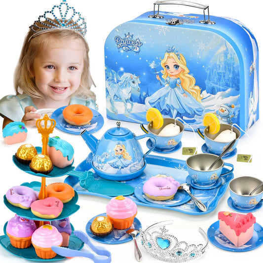 Amplov princess tea set teapot for imaginative play and sharing