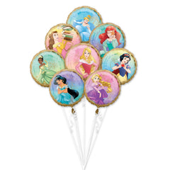 amscan Mayflower Princess foil balloon bouquet, perfect for magical Disney Princess party decor