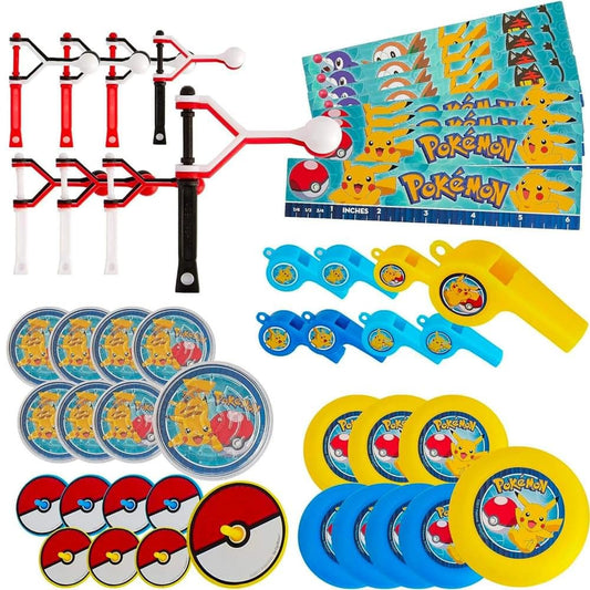 Amscan Pokemon favors set with flying discs and puzzles for kids' party activities