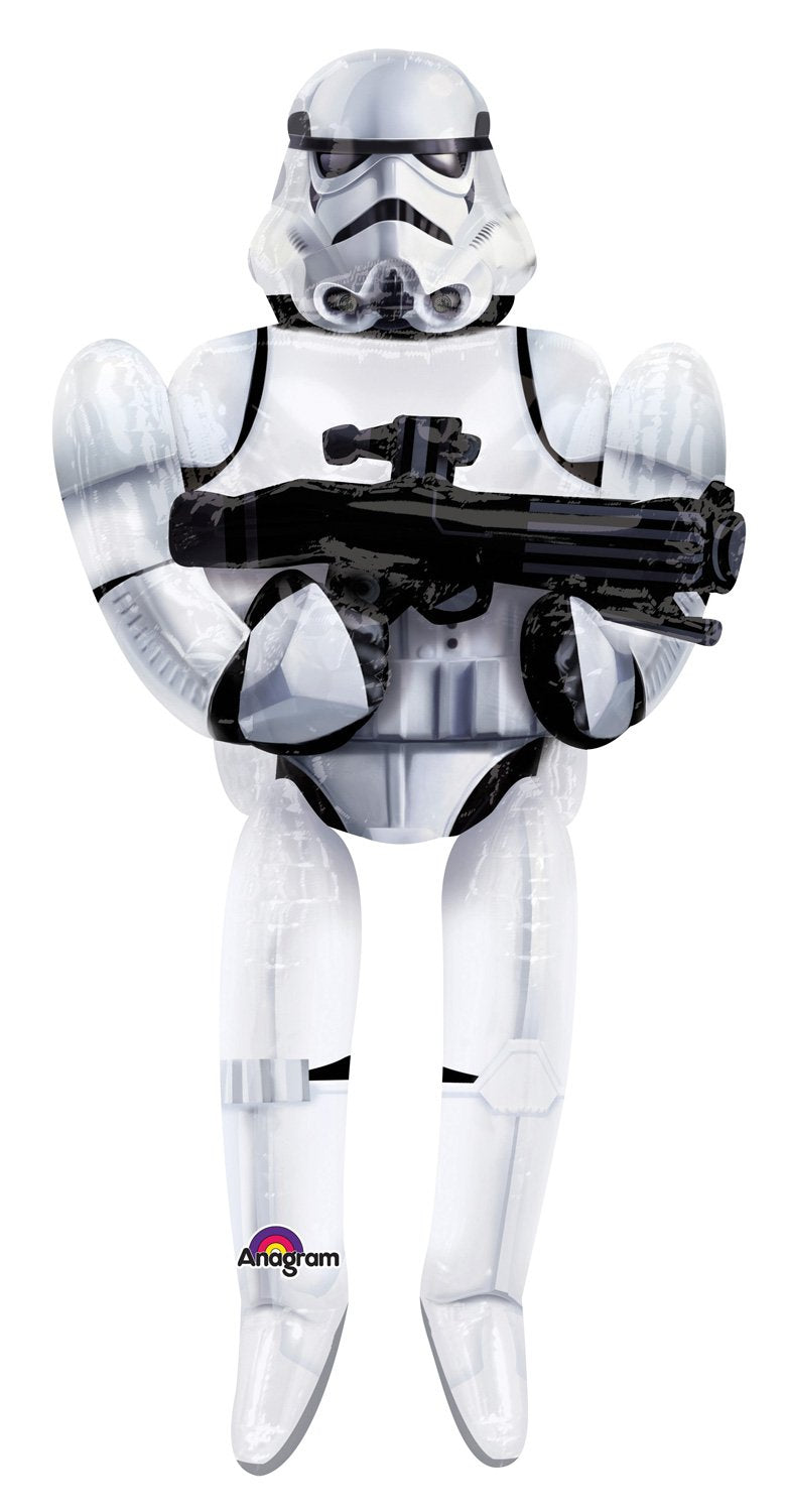 Amscan Star Wars Storm Trooper Airwalker balloon 70 inch ready for dramatic party entrances.