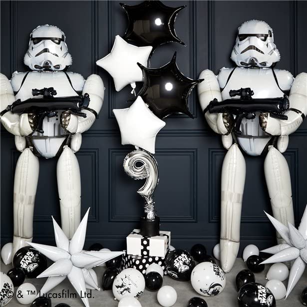 Amscan Storm Trooper Airwalker features weighted feet to stay grounded during celebrations.