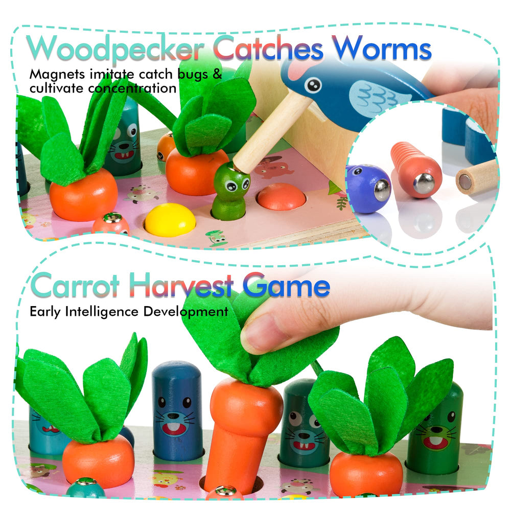 Amtreen carrot harvest image supports counting and cause-and-effect exploration.