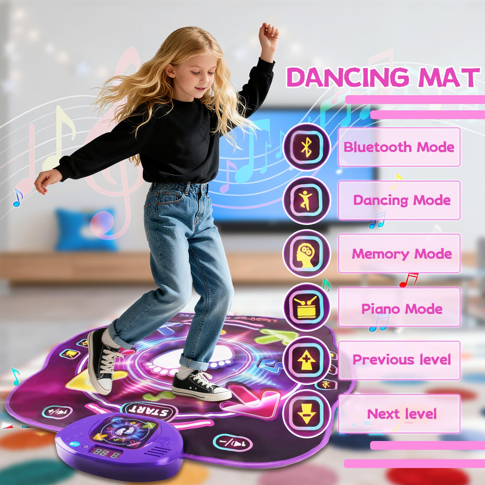 Amy & Benton dance mat 5 game modes offer diverse play options