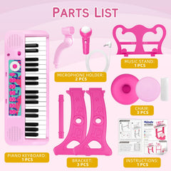 Amy and Benton piano toy offers instrument tones for varied musical exploration.
