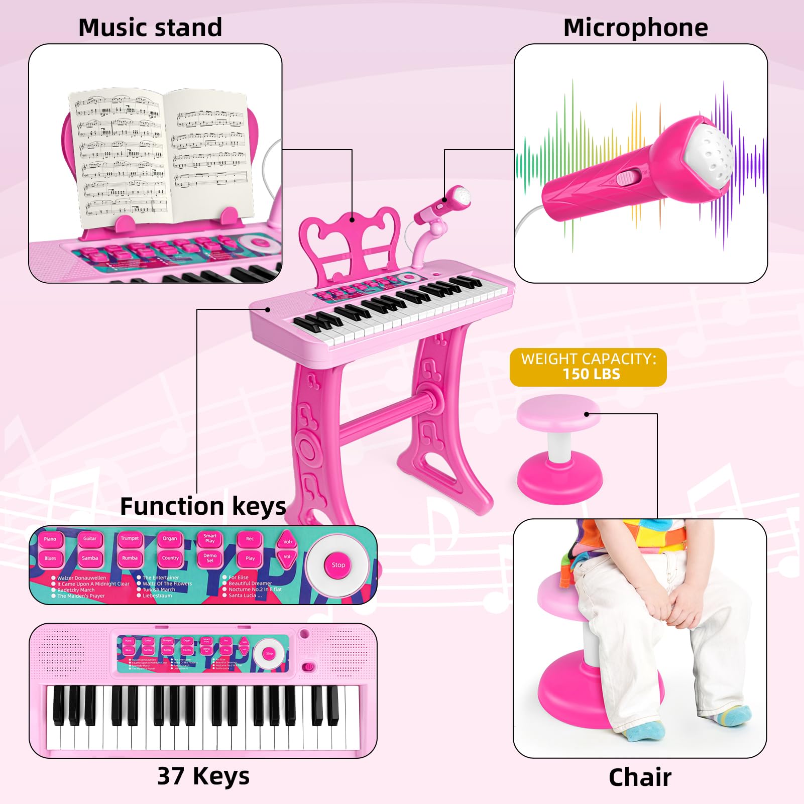 Amy and Benton stool and stand create comfortable setup for focused sessions.