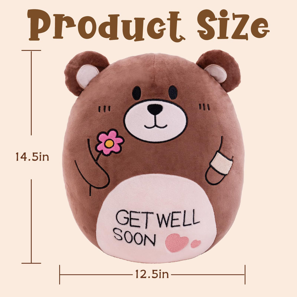 AmyToo Soft Brown Plush Teddy Bear for gentle, comforting hugs.