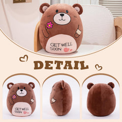 AmyToo Washable Teddy Bear Pillow for easy cleaning.