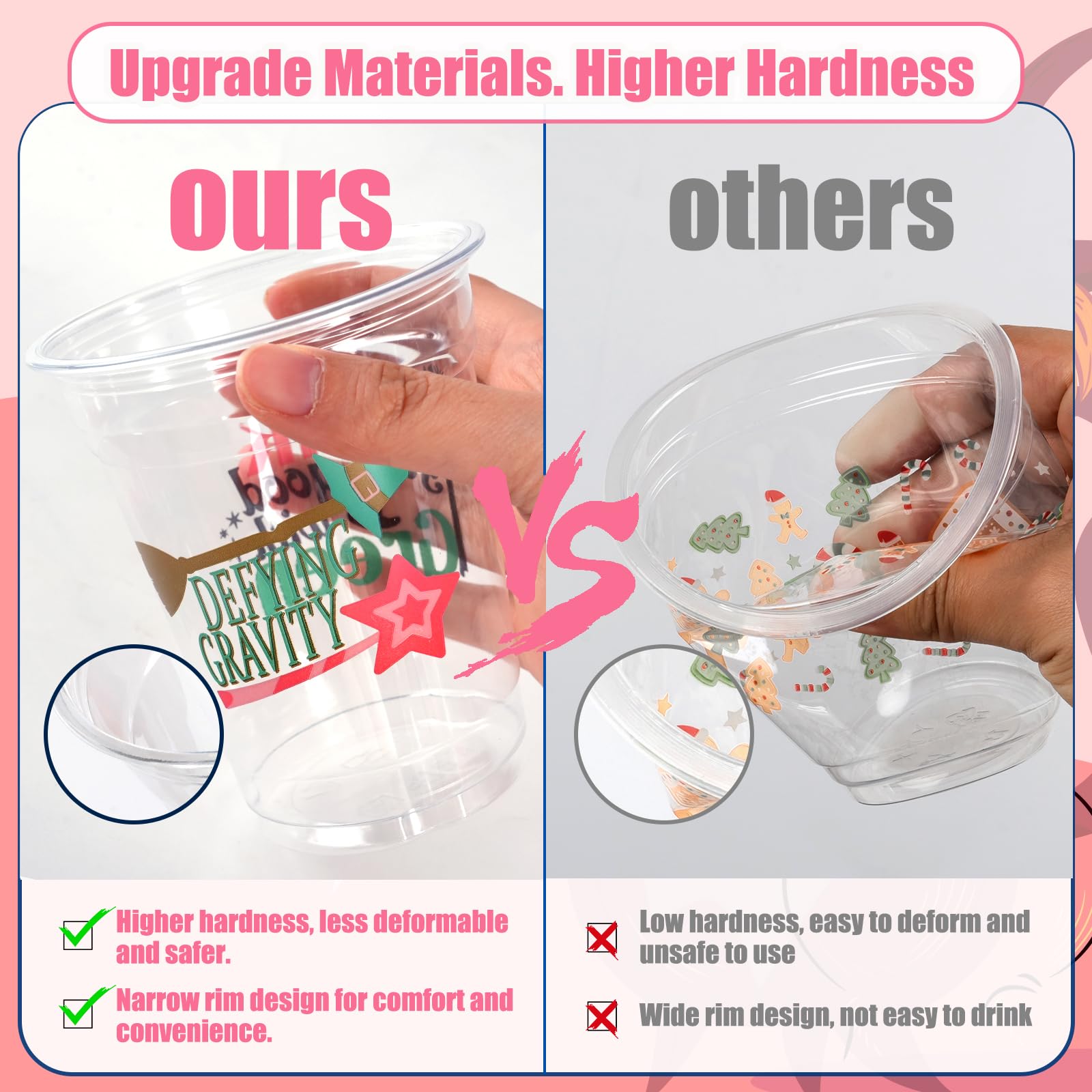 AMZFAVOR 3.4-inch rim diameter and 2.2-inch base for versatile cold beverages.