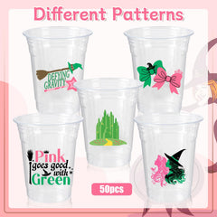 AMZFAVOR 50-pack witch cups ideal for large gatherings and quick service.