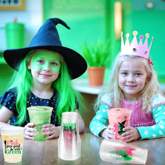 AMZFAVOR Clear 12oz disposable cups with crisp, vibrant prints for every drink.