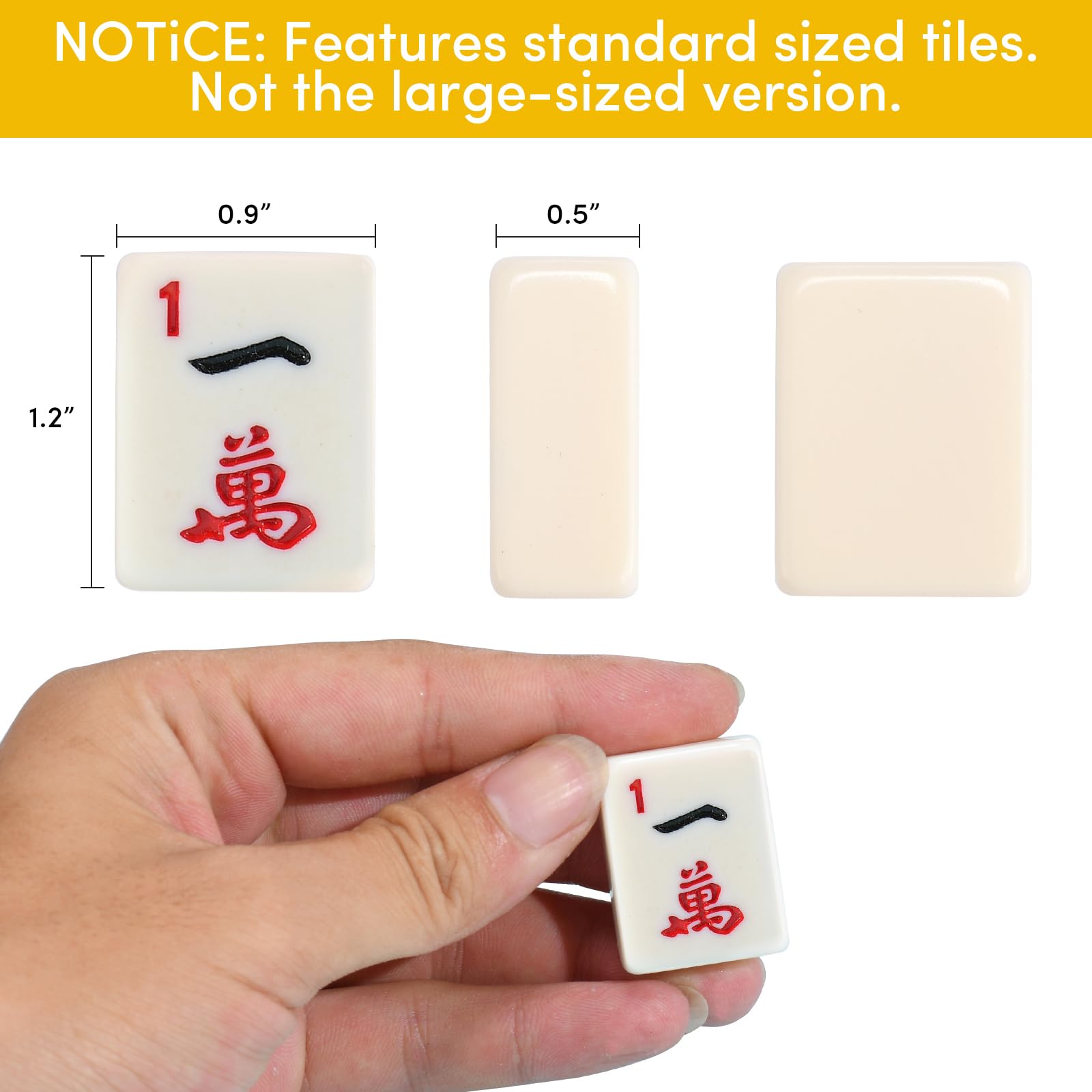 ANABIUP 166-tile set with 1.2-inch tiles for clear visibility during games.
