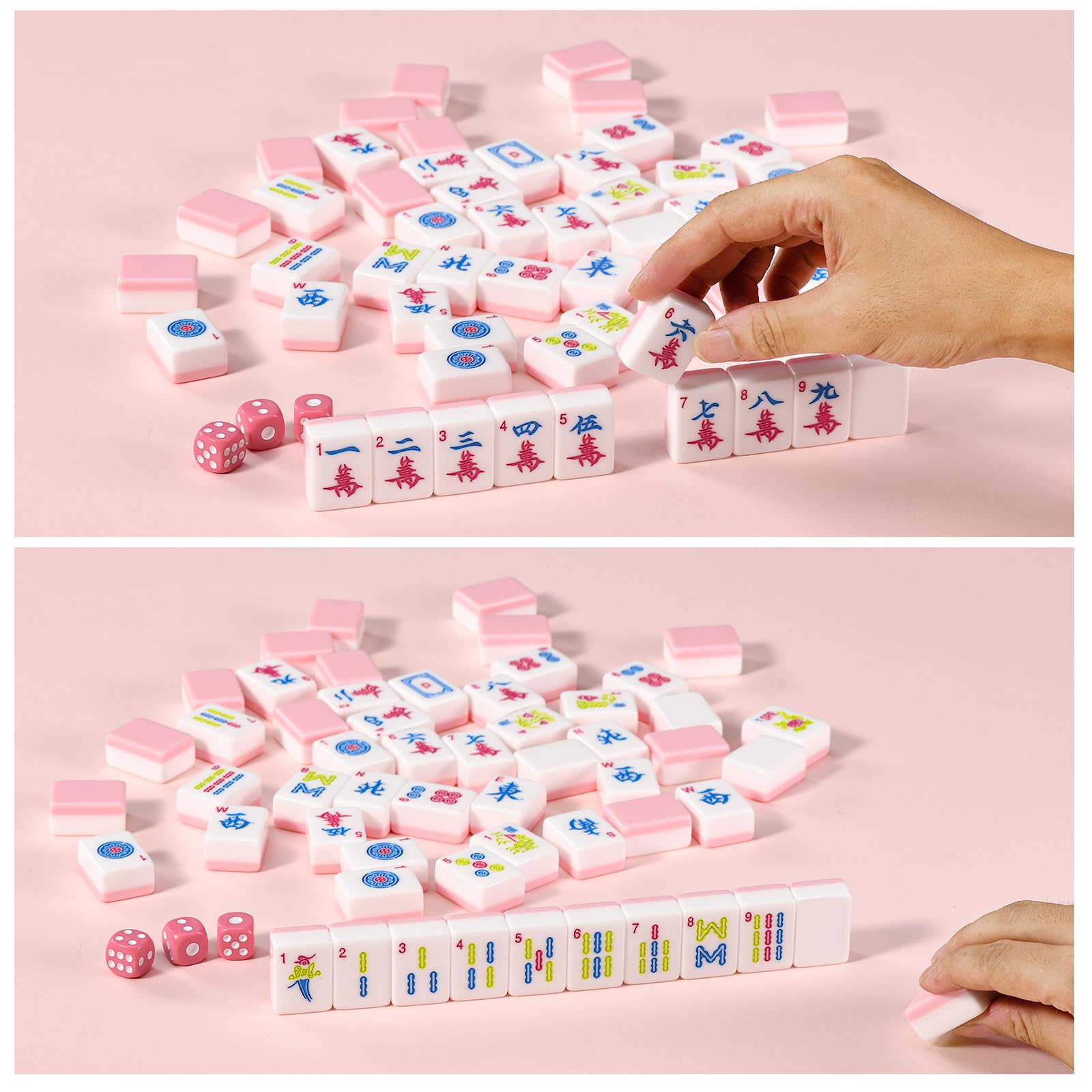 ANABIUP tile closeup in melamine shows quality and smooth feel for gameplay.