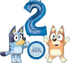 Anagram Bluey 32-inch foil balloon adds a bold centerpiece for Bluey-themed celebrations.