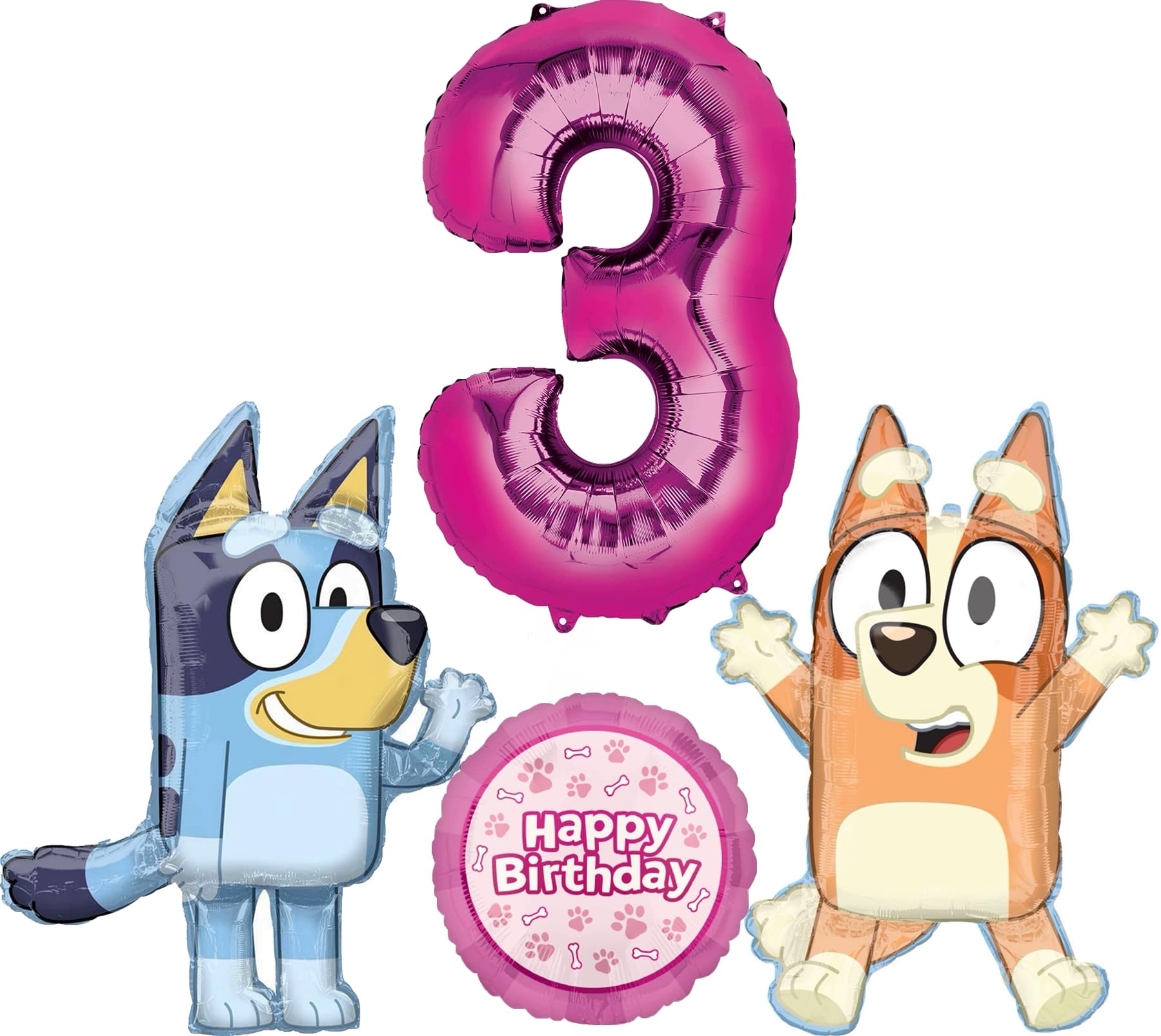 Anagram Bluey 32-inch foil balloon adds a bold Bluey centerpiece.
