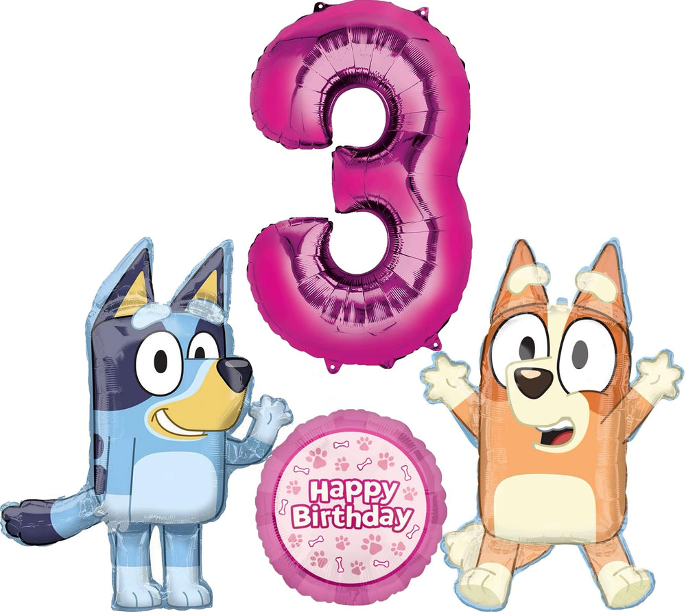 Anagram Bluey 32-inch foil balloon adds a bold Bluey centerpiece.