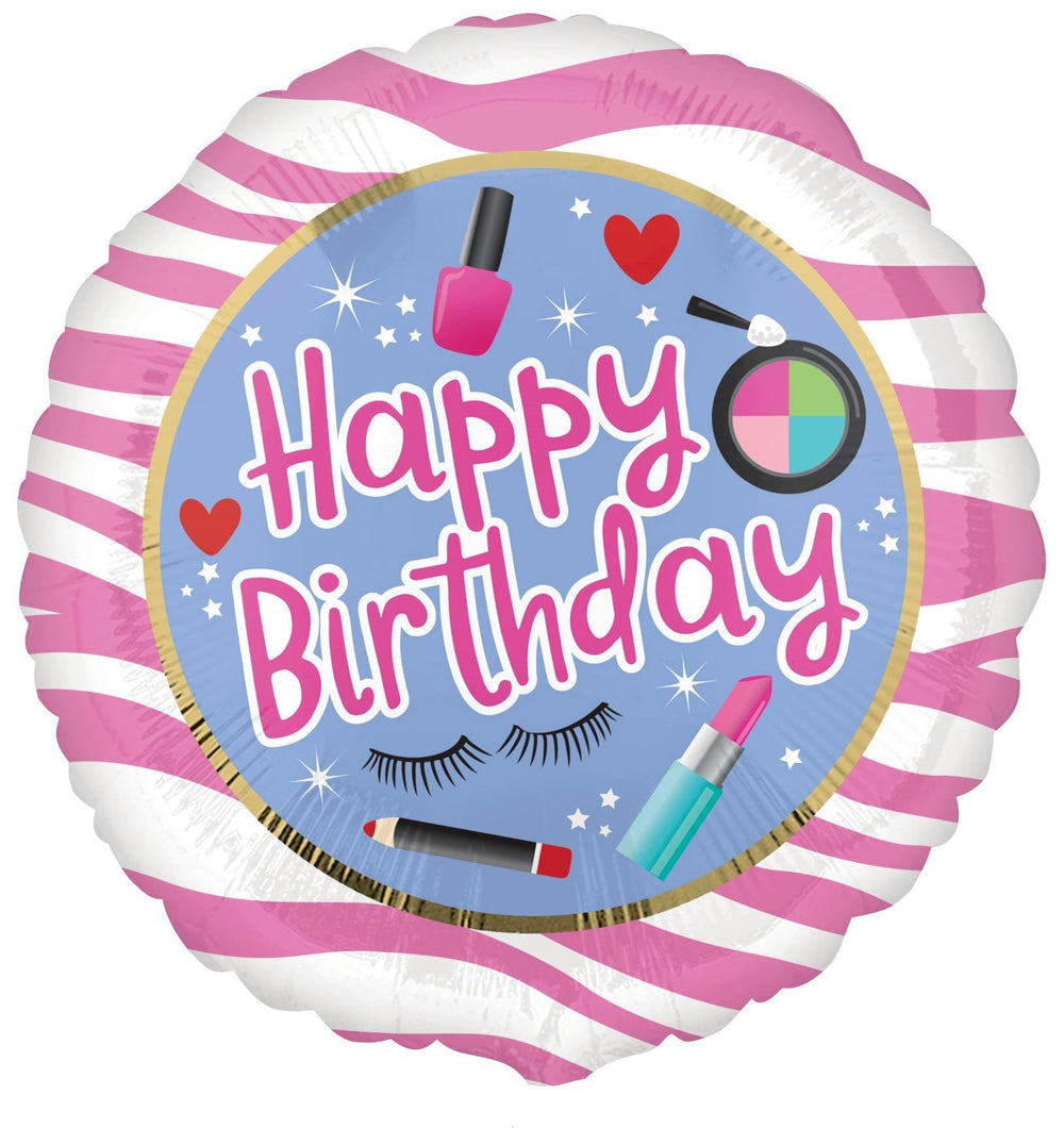 Anagram California Dreaming 18-inch Glamour Happy Birthday foil balloon enhances birthday celebrations.