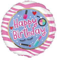 Anagram California Dreaming 18-inch Glamour Happy Birthday foil balloon enhances birthday celebrations.