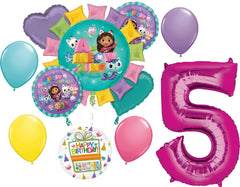 Anagram Gabby 34-inch pink number 5 balloon centerpiece for celebration
