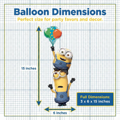 Anagram Minions Stacker Balloon showcased in a store display.