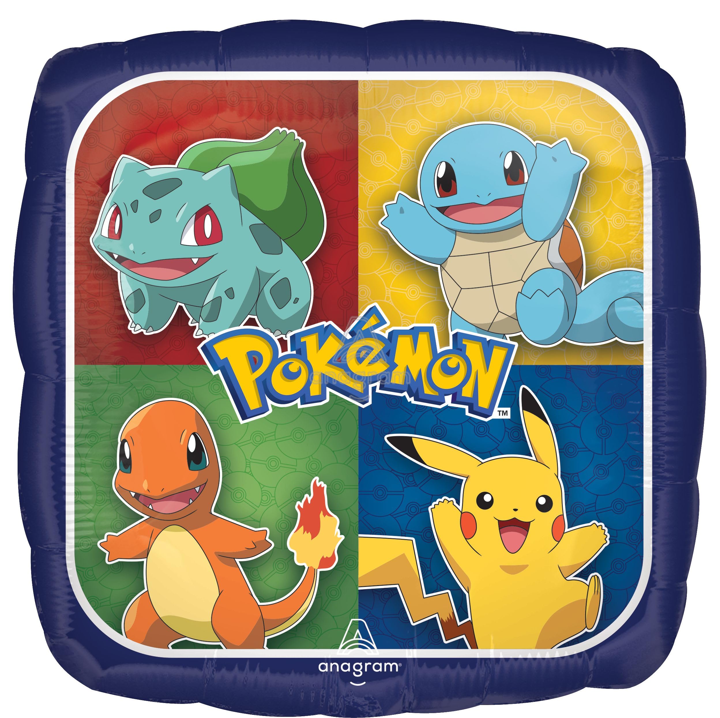 Anagram Pokémon character dual-sided foil balloon visible from both sides