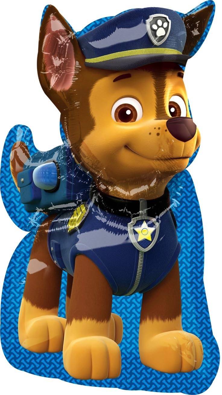 Anagram 17-inch pups round foil balloons celebrate the Paw Pups theme.