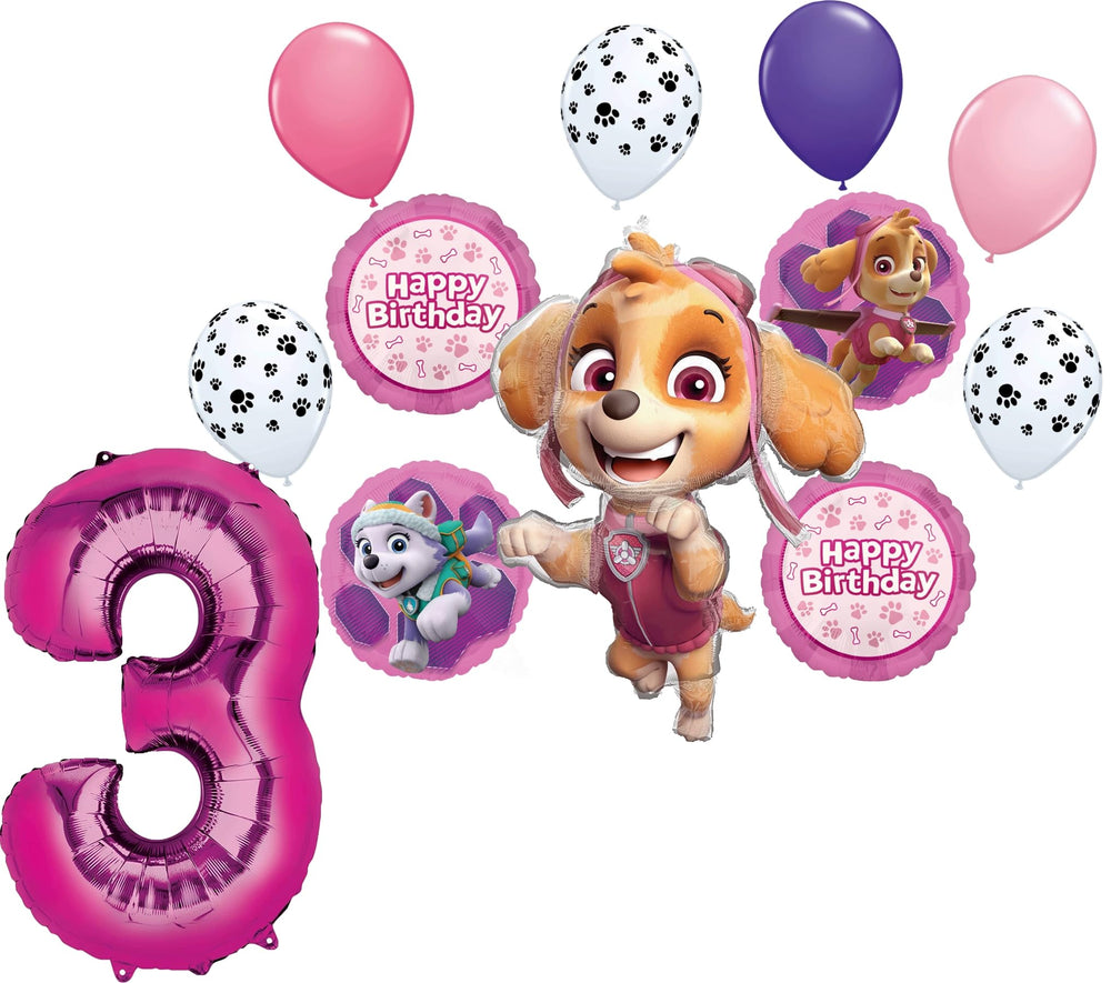 Anagram Skye 36in foil balloon centerpiece for a Paw Patrol themed party