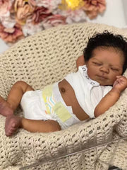 Anano reborn doll face with expressive eyes and lashes for lifelike play