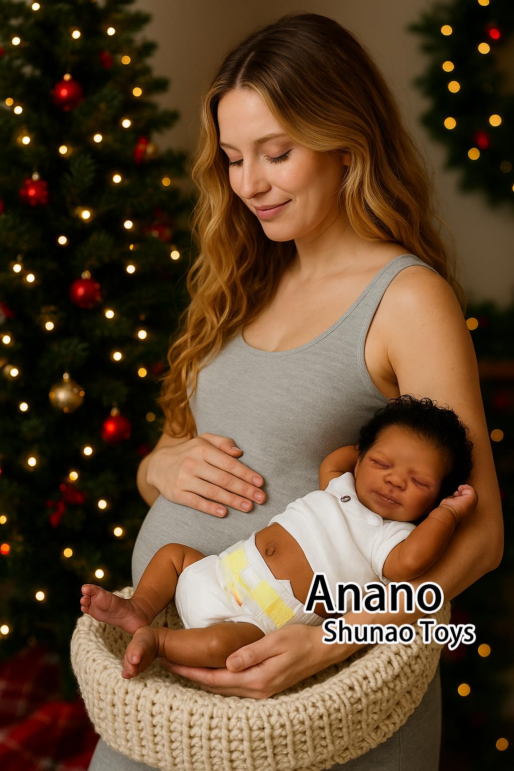 Anano included accessories with clothes, bottle, and birth card