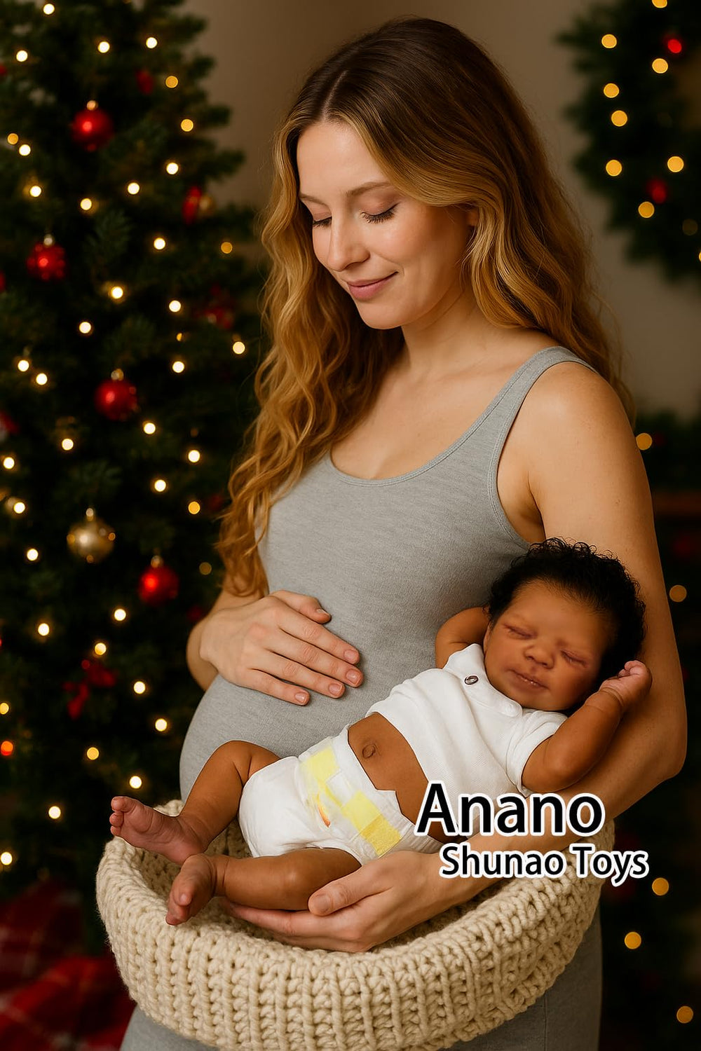 Anano included accessories with clothes, bottle, and birth card
