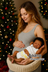 Anano included accessories with clothes, bottle, and birth card