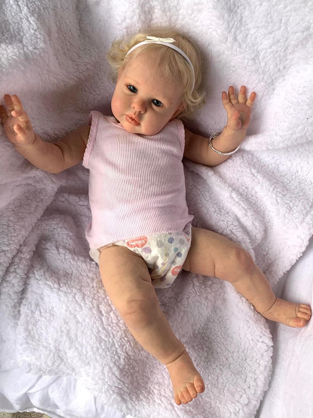 Anano open-eyed 24-inch silicone reborn doll for nurturing play