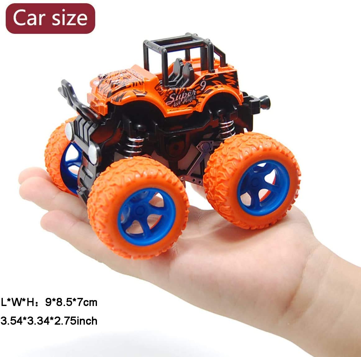 ANAOER friction-powered trucks on indoor and outdoor surfaces for active play.