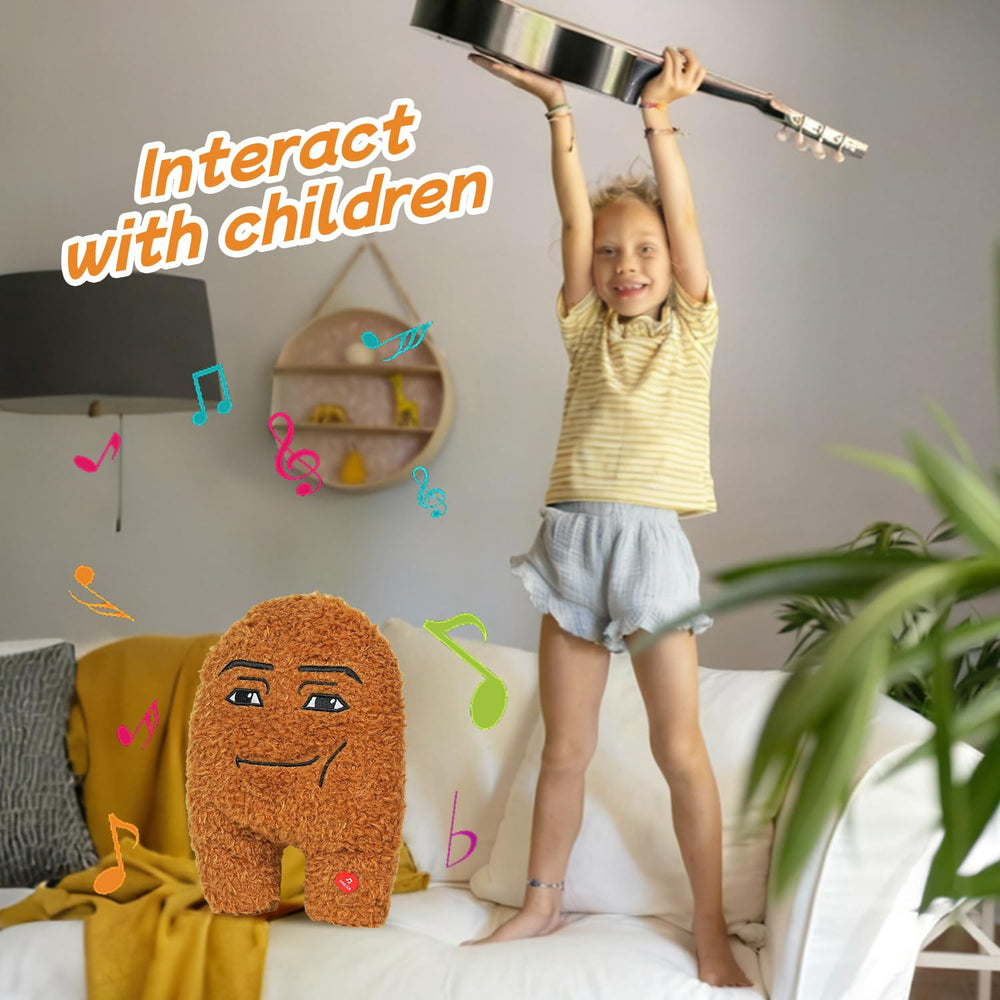ANApetshop Singing Nugget Plush embroidery-face detail adds personality to every hug