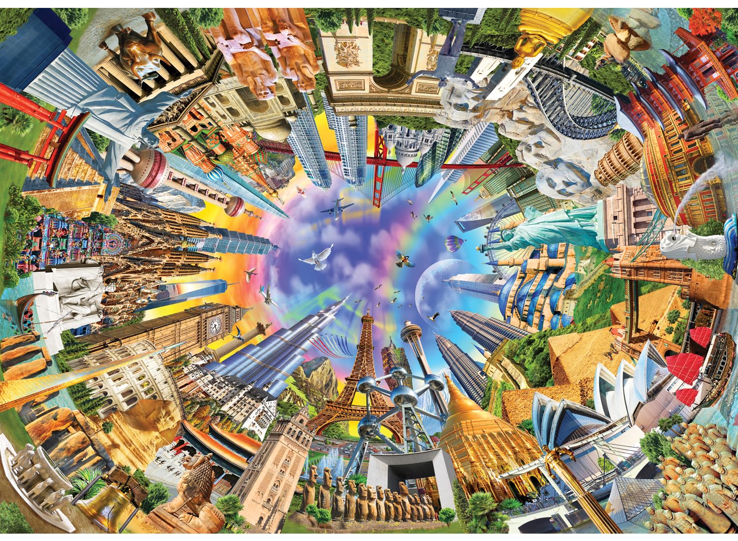 Anatolian 360 World 3000-piece puzzle box art highlighting the world map design for family fun