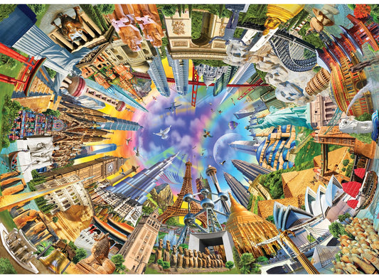 Anatolian 360 World 3000-piece puzzle box art highlighting the world map design for family fun