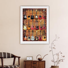 Anatolian Puzzle Guitar Collection finished size 26x19 inches, ideal for a vibrant wall display.