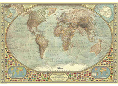 Anatolian World Map 2000-piece puzzle box for family puzzle night and display.
