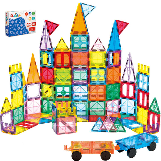 Anbalulu magnetic tiles 134pcs set for versatile STEM building play.