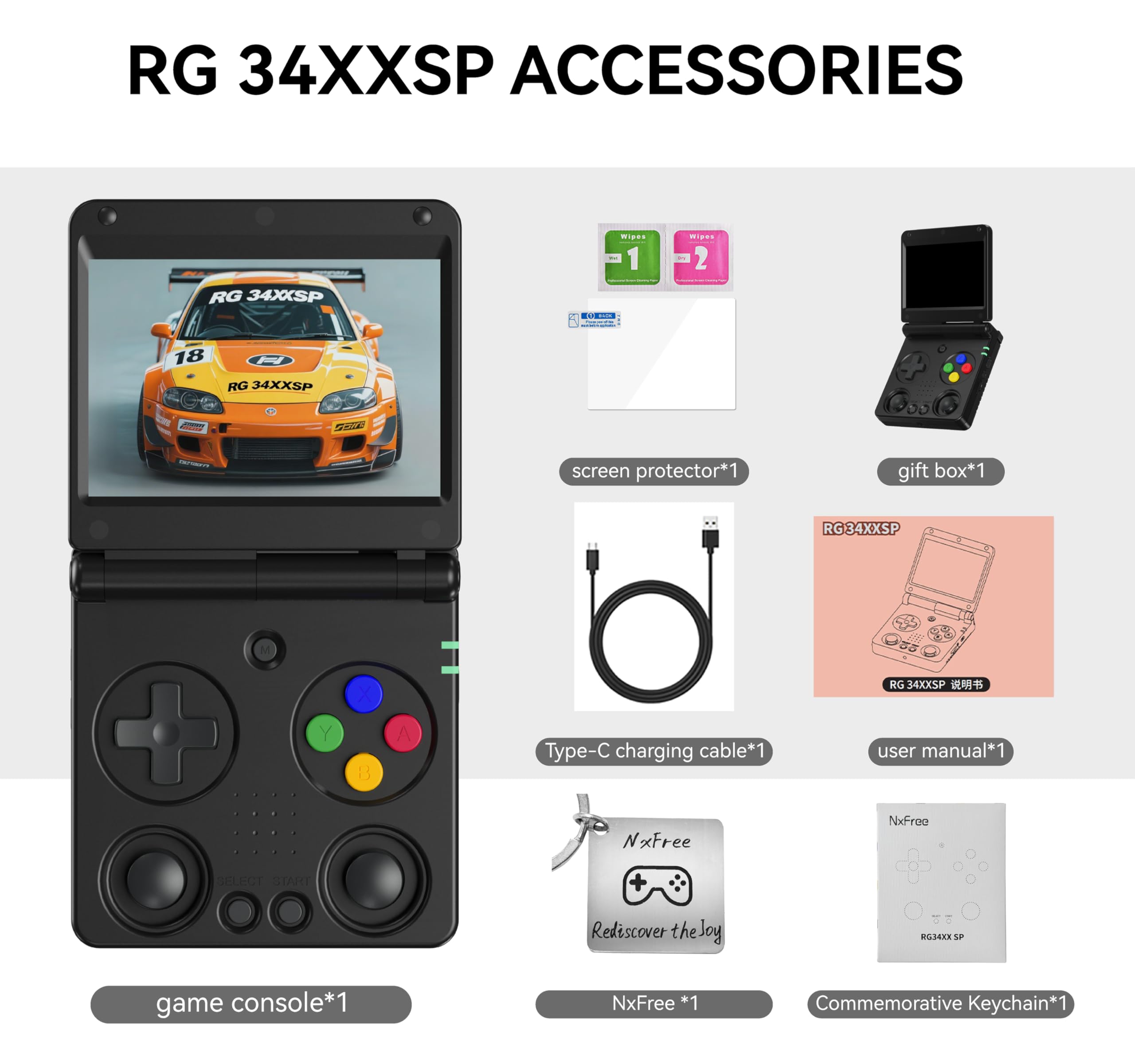 Anbernic RG34XXSP WiFi and Bluetooth enable online play and wireless peripherals
