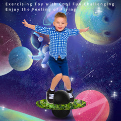 Anby Dinosaur Pogo Ball in action with a kid bouncing outdoors for active play.
