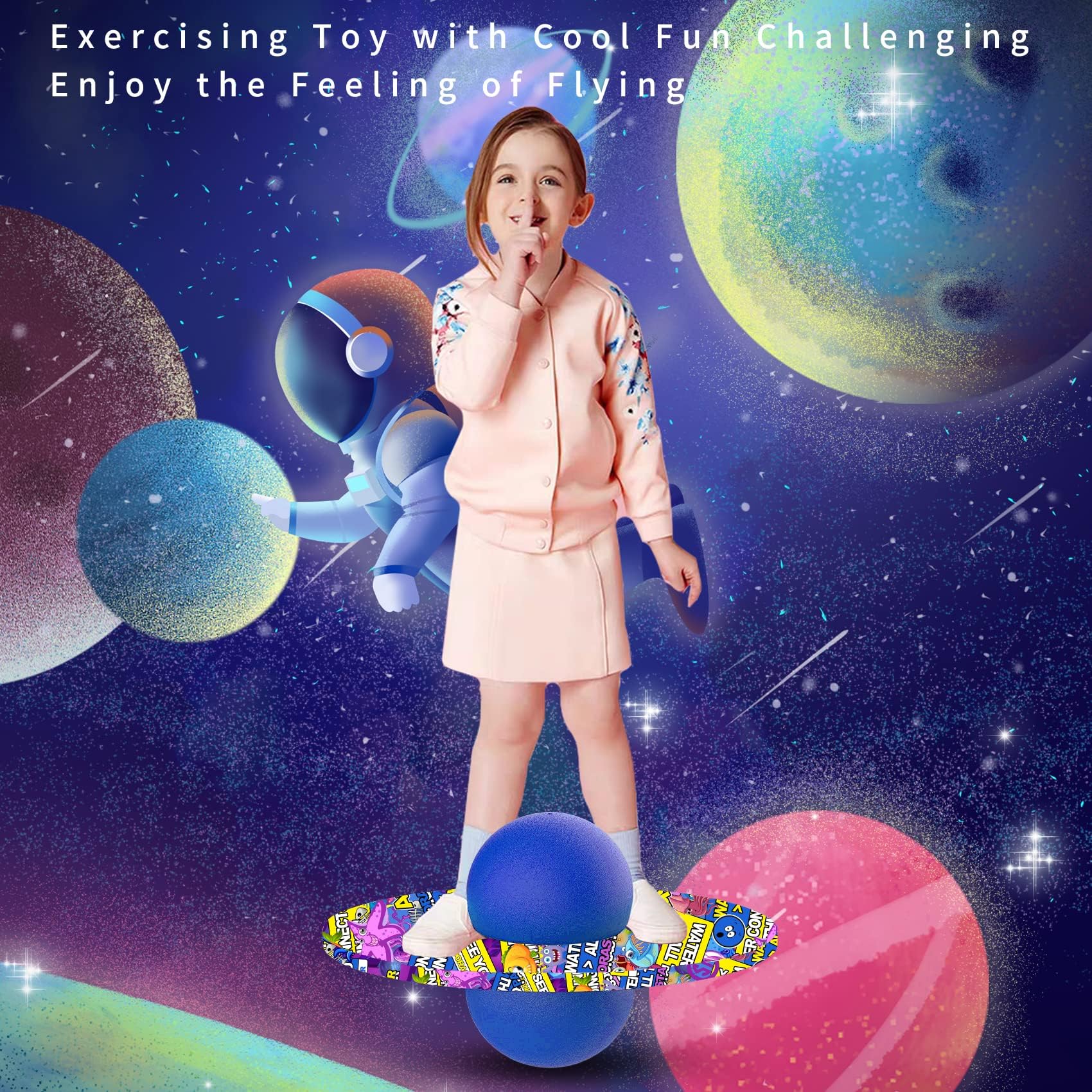 Anby Pogo Ball adult using it for home workouts and coordination.