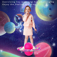 Anby Unicorn Pogo Ball pink side bounce shows portable fun for outdoors.