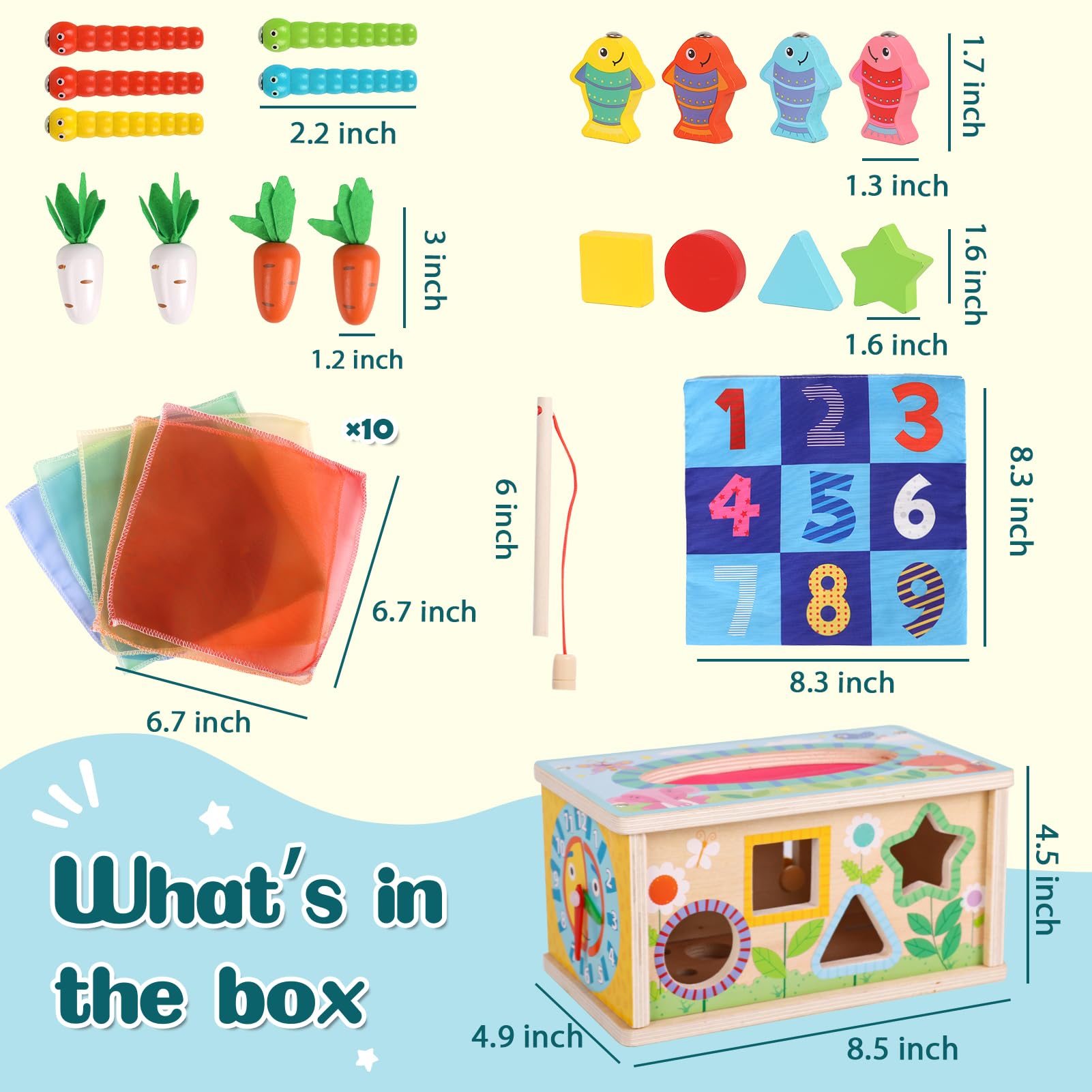 Ancaixin carrot and fishing game developing hand coordination and focus